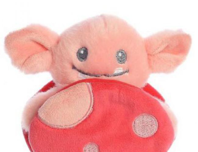 AURORA POCKET PEEKERS - GRIBBLE GOBLIN PINK (RATTLE & CRINKLE TOY)