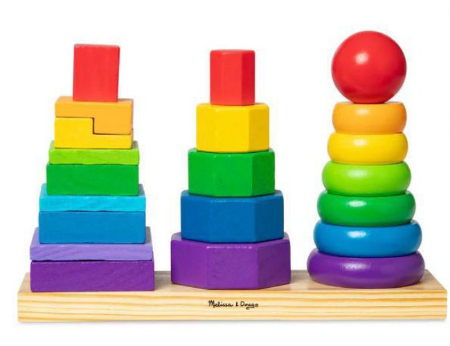 3PC GEOMETRIC RAINBOW STACKER (2+)