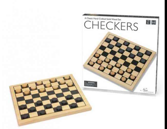 WOODEN CHECKERS