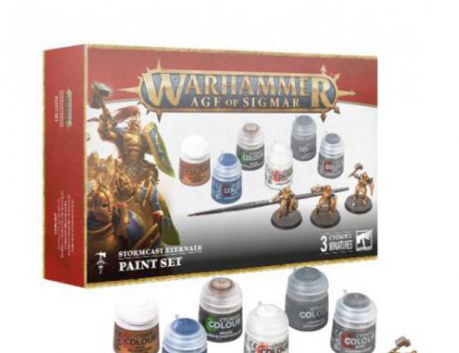 WARHAMMER AGE OF SIGMAR: STORMCAST ETERNALS + PAINT SET (MSRP $45)