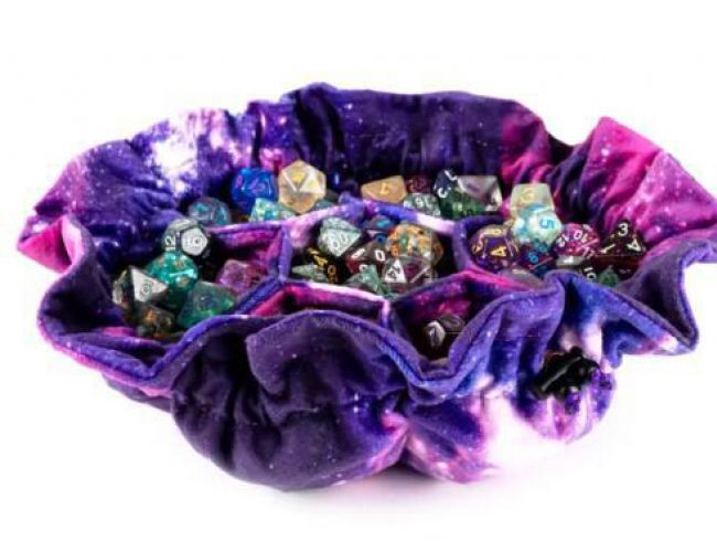 VELVET DICE BAG COMPARTMENT W/ POCKETS - NEBULA