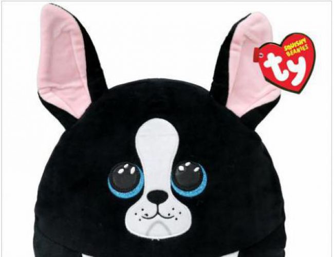 TY SQUISHY BEANIE - TINK- BLACK DOG (12