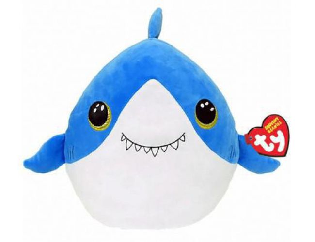 TY SQUISHY BEANIE - FINSLEY- SHARK (10