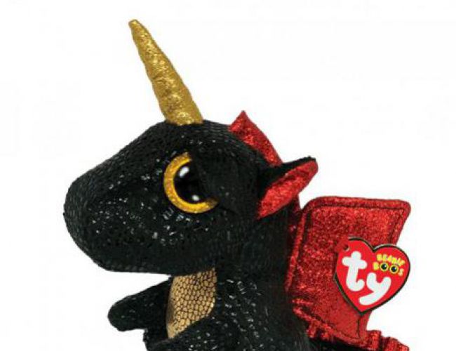 TY BEANIE BOOS GRINDAL BLACK DRAGON