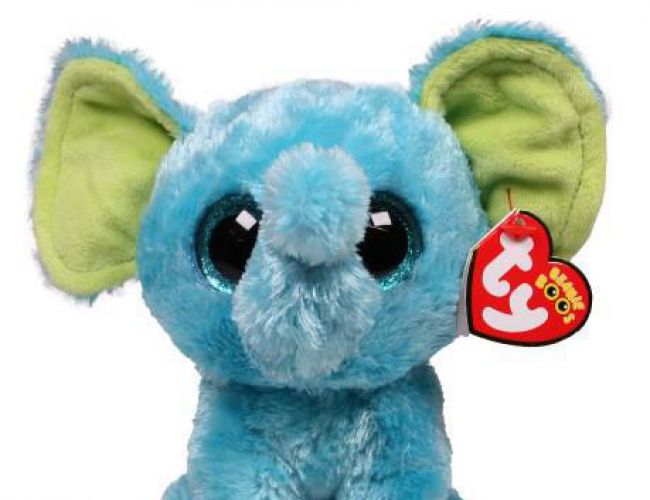 TY BEANIE BOOS REG - TRUNKLES BLUE ELEPHANT