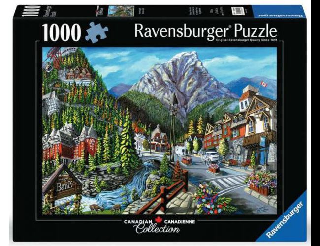 RAVENSBURGER 1000 PCS PUZZLE - WELCOME TO BANFF