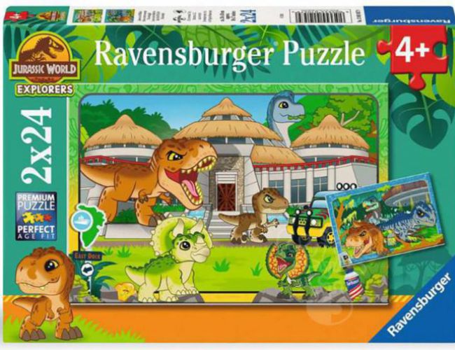 RAVENSBURGER 2x24 PCS JURASSIC WORLD EXPLORE