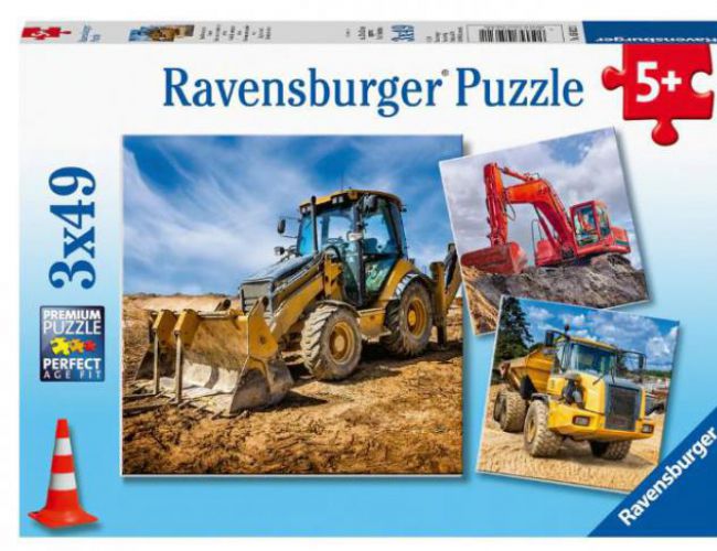 RAVENSBURGER 3 x 49 DIGGERS AT WORK