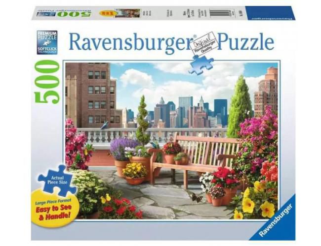 RAVENSBURGER 500 LARGE PIECE - ROOFTOP GARDEN