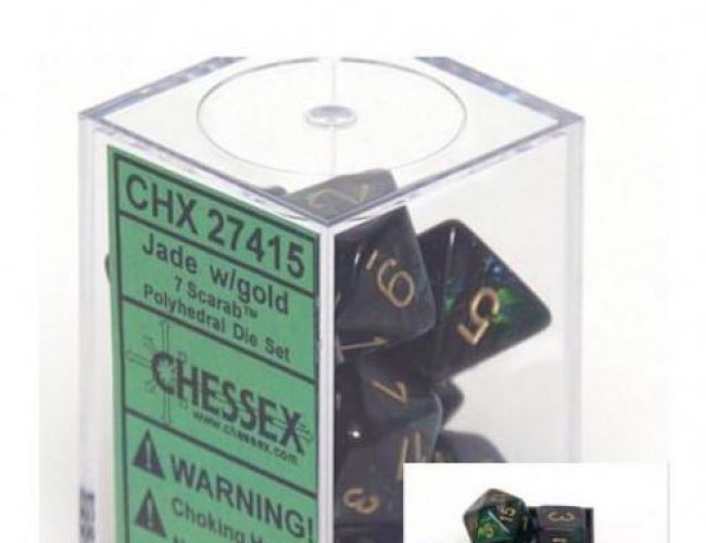 CHX 27415 SCARAB 7-DIE SET JADE/GOLD