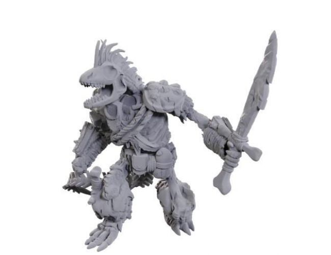 DND UNPAINTED MINIS WV23 LIZARDFOLK SKELETON