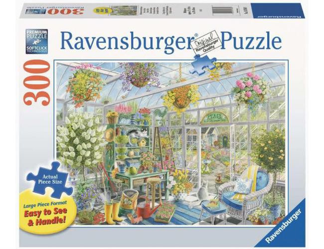 RAVENSBURGER PUZZLE - 300 PCS - LARGE PIECE FORMAT - GREENHOUSE HEAVEN