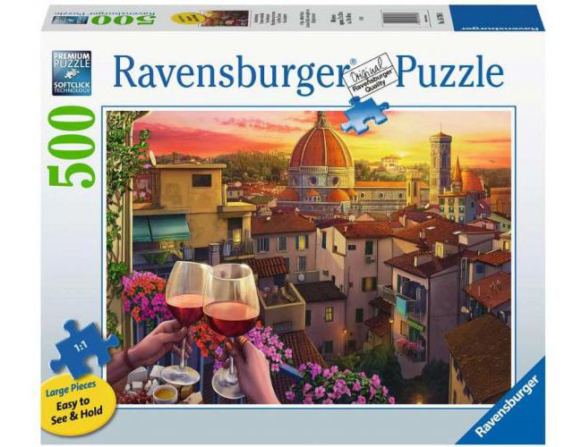 RAVENSBURGER PUZZLE - 500 PCS - LARGE PIECE FORMAT - COZY WINE TERRACE (**SPFY**)