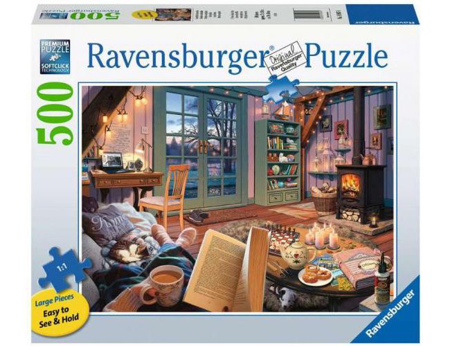 RAVENSBURGER PUZZLE 500 PCS LARGE SIZE - COZY RETREAT