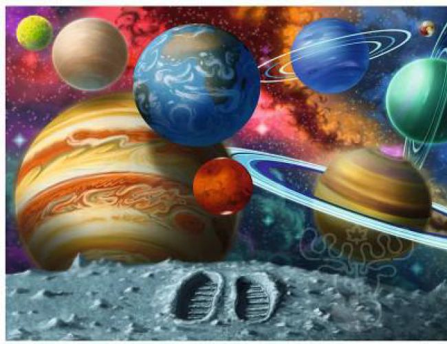 RAVENSBURGER STEPPING INTO SPACE FLOOR PUZZLE 24PC