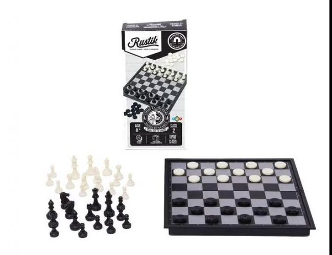 RUSTIK FOLDING MAGNETIC CHESS (TRAVEL SIZE)