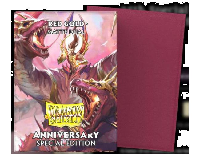 DRAGON SHIELD SLEEVES SPECIAL ANNIVERSARY EDITION RED GOLD MATTE