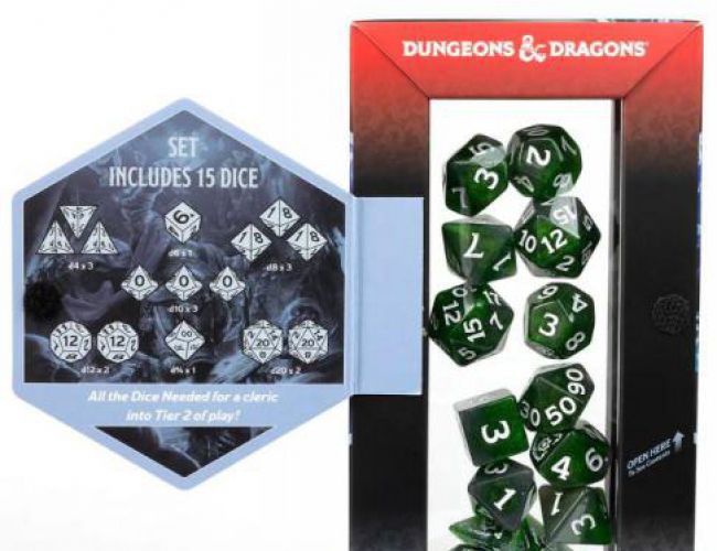 D&D ADVENTURE DICE - CLERIC (GREEN SHIMMER)