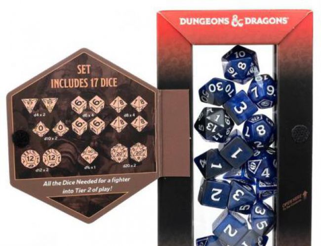 DND ADVENTURE DICE: FIGHTER BLUE GREY