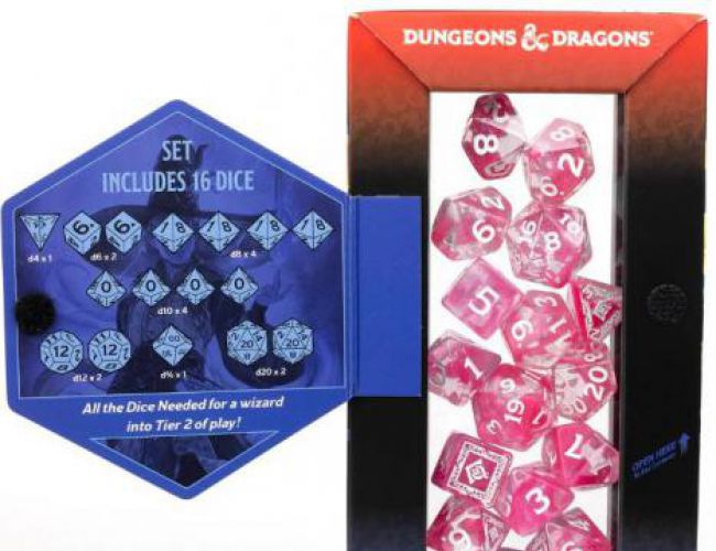 DND ADVENTURE DICE: WIZARD PINK SPARKLE