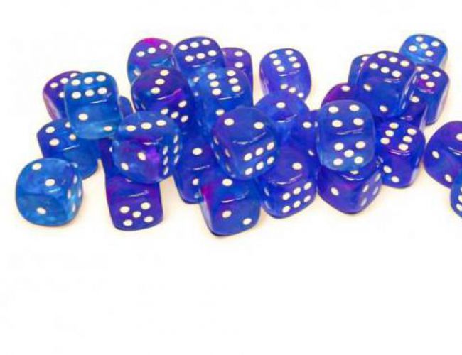 CHX DICE BLOCK 27967 - NEBULA AURA/WHITE LUMINARY (36d6 12mm)