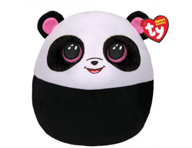 TY SQUISHY BEANIE - SHRUGS - BAMBOO PANDA (12')