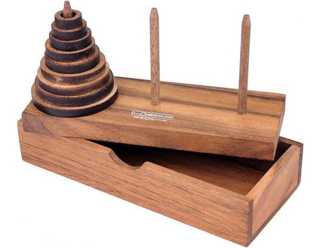 WOODEN PUZZLE - TOWER OF HANOI