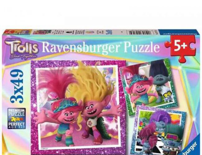 RAVENSBURGER 3x49 PCS TROLLS BAND TOGETHER
