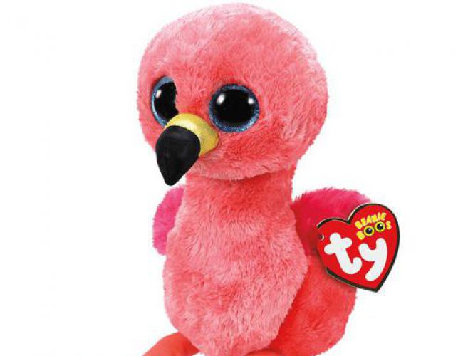 TY BEANIE BOOS MEDIUM - GILDA PINK FLAMINGO