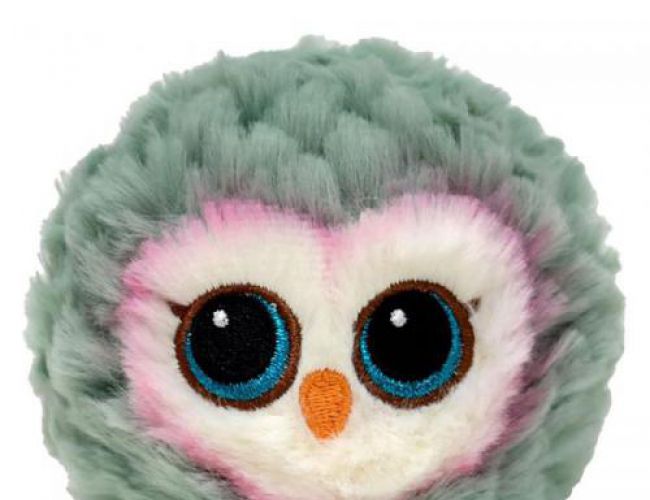 TY BEANIE BOUNCERS - FEATHERS GREY OWL
