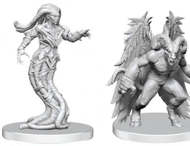 UNPAINTED MINIS: GYLOU (HANDMAIDEN DEVIL) & FERRUGON (RUST DEVIL)