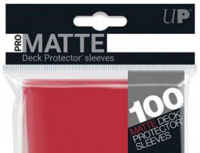 UP DP MATTE RED SLEEVES - 100 COUNT