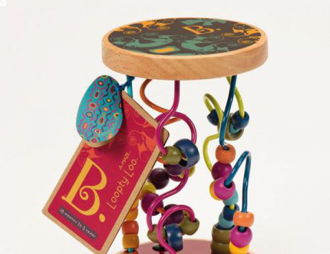 B.ACTIVE A-MAZE LOOPTY LOO WOODEN BEAD MAZE (AGE 18m+)