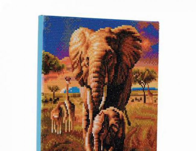 CRYSTAL ART Kit - ELEPHANT OF THE SAVANNAH