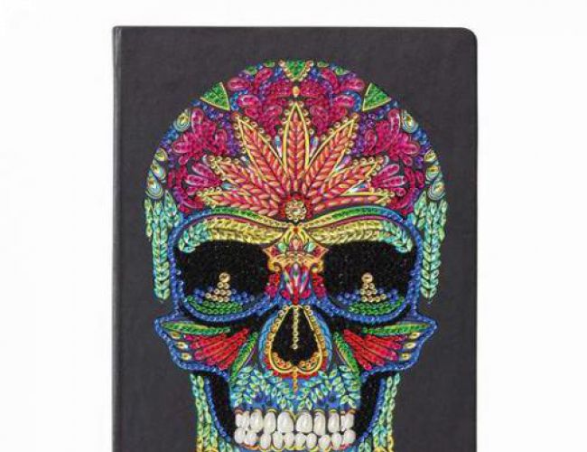 CRYSTAL ART NOTEBOOK - SKULL