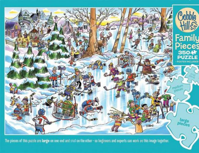 COBBLE HILL 350 PCS FAMILY PUZZLE HOCKEY TOWN