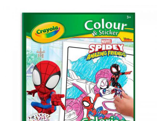 CRAYOLA COLOUR & STICKER - SPIDEY & FRIENDS