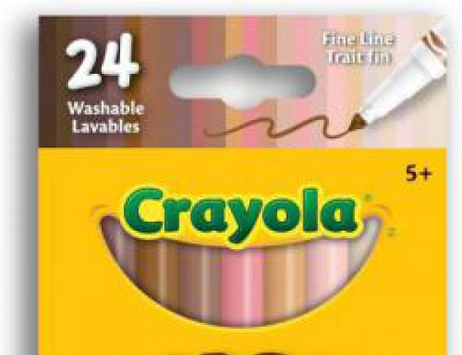 CRAYOLA FINELINE WASHABLE MARKERS - COLOURS OF THE WORLD - 24 CT
