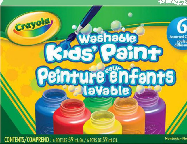 CRAYOLA WASHABLE KIDS PAINT 6 CT