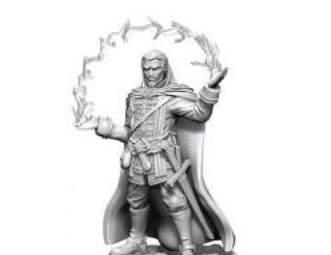 UNPAINTED MINIS: WIZARD HUMAN MALE