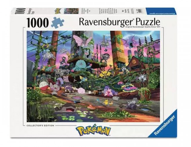 RAVENSBURGER PUZZLE 1000 PCS - POKEMON JOLTEON AND RECLAIMED POWER PLANT