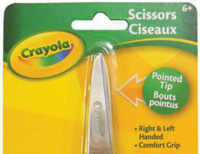 CRAYOLA SCISSORS - POINTED TIPS ASSORTED COLOURS