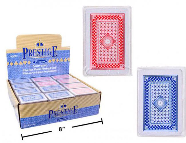 MINI PLAYING CARDS (PRESTIGE BRAND, RED OR BLUE BACKS ASSORTED)